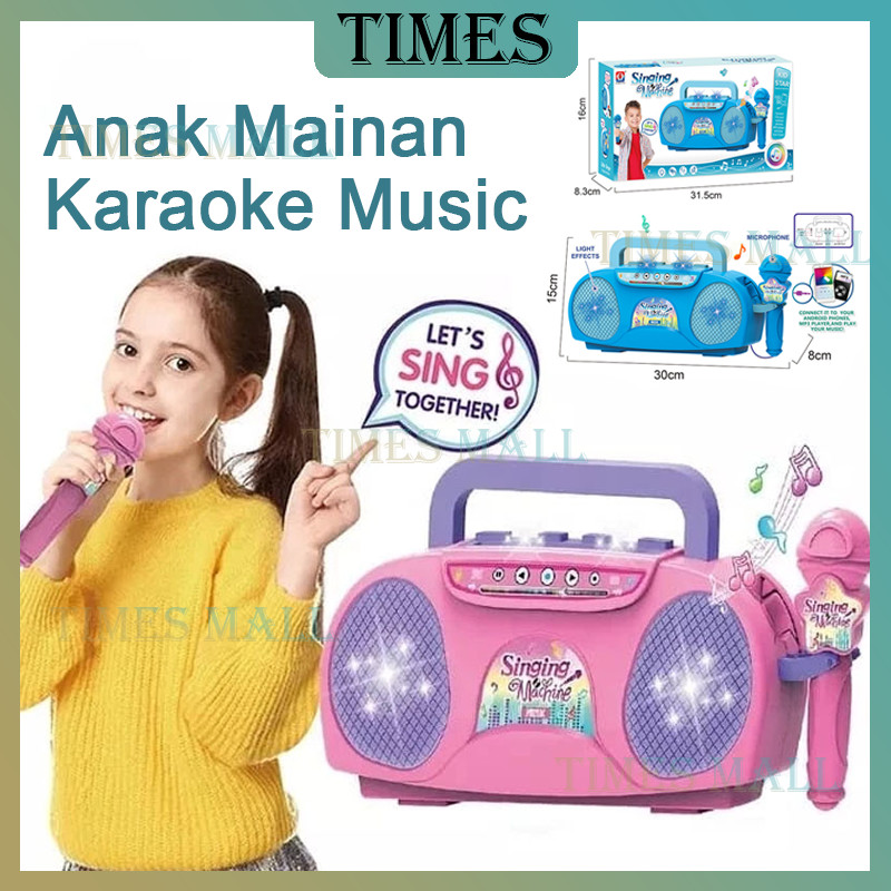 Mainan Anak Mic Karaoke /Little Singer Mic Radio Karaoke Anak Dengan Musik / Mainan Anak Mainan Musi
