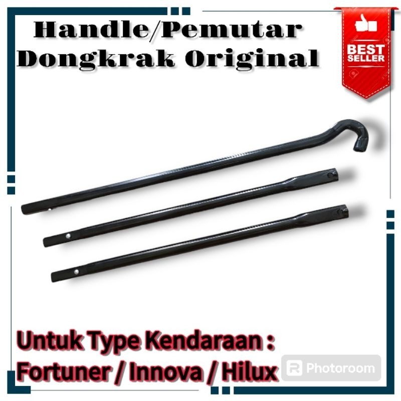 Handle Dongkrak / Pemutar Dongkrak Original Bebas Karat untuk Mobil Fortuner / Innova / Hilux