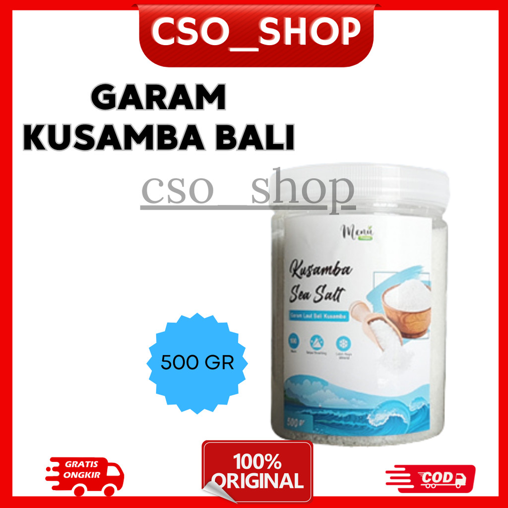 

(500 GR) GARAM LAUT KUSAMBA - Garam Asli Petani Lokal Tanpa Campuran - Garam Penambah Rasa Makanan
