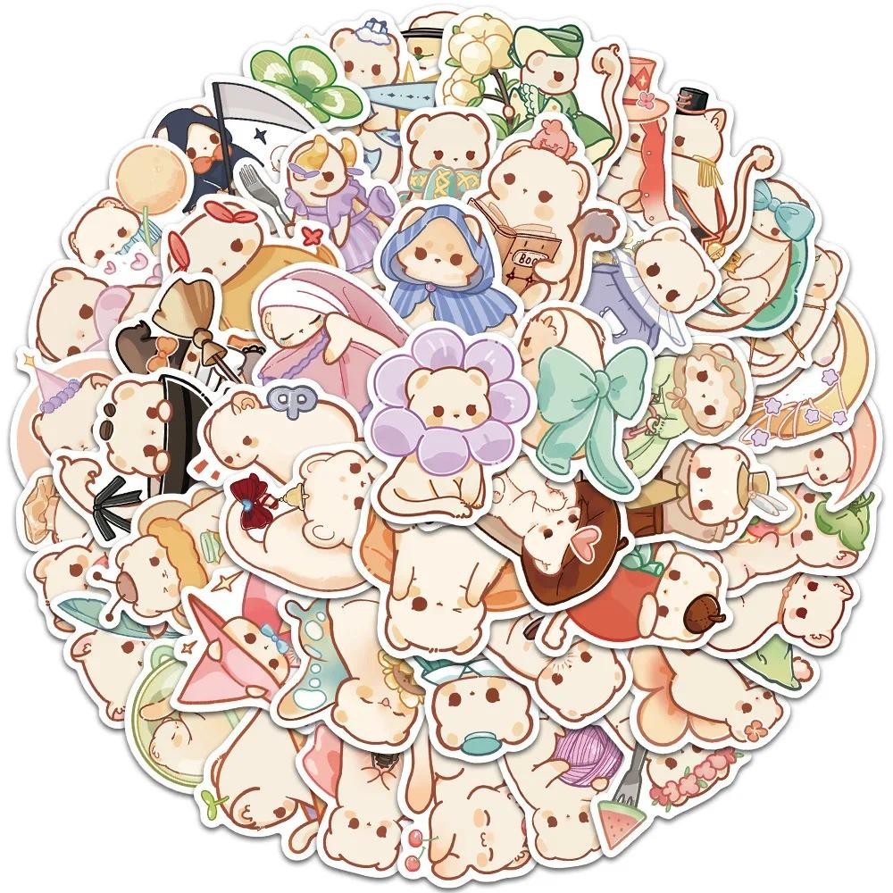 

50PCS Cute Pet Ferret Cartoon Sticker For Toys Laptop Ipad Skateboard Guitar Helmet Water Cup Suitcase Motorcycle