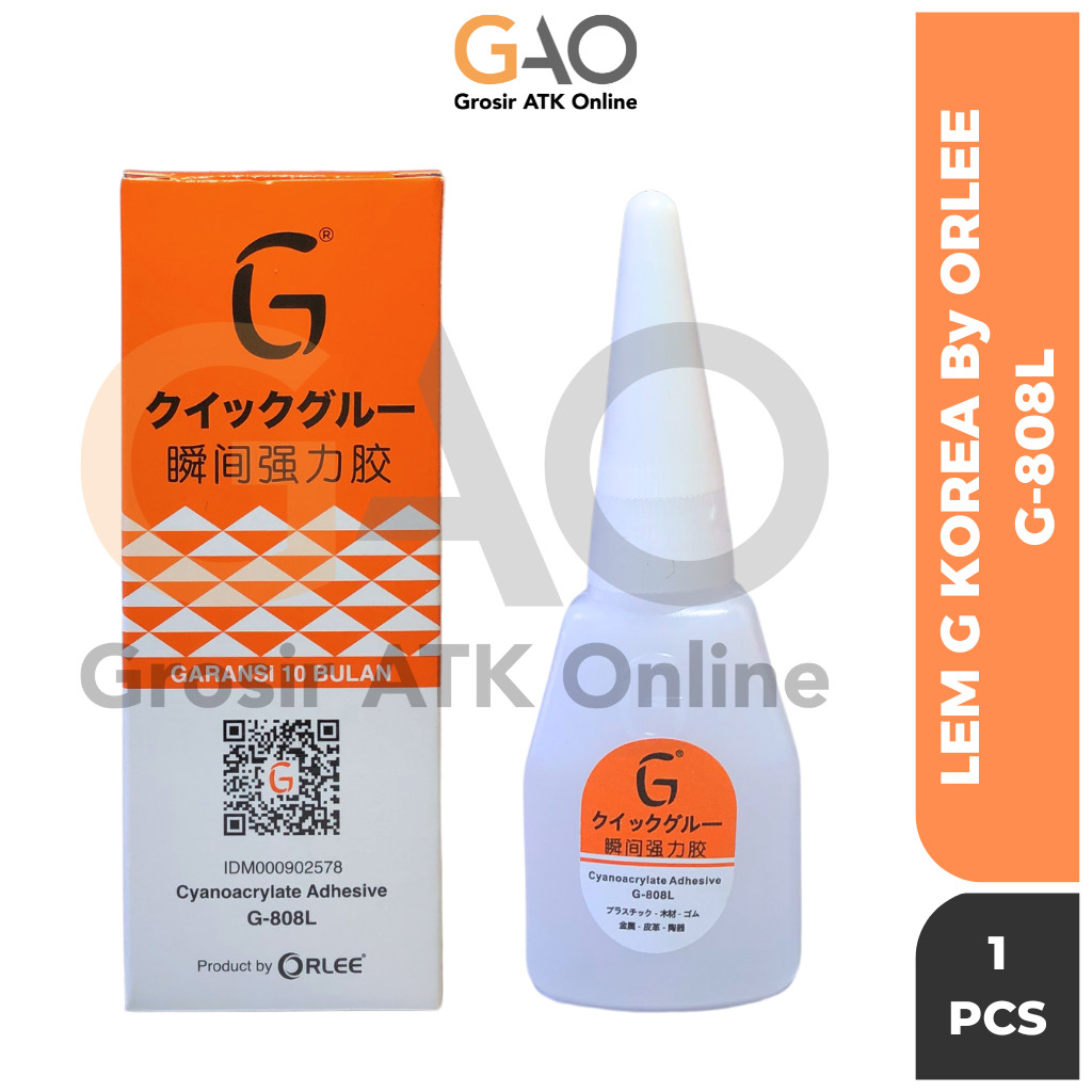 

( 1 Pcs ) ORLEE Lem G Original 100% Kualitas Super / Lem Korea Serbaguna G-808L