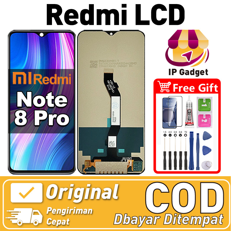 Original LCD Redmi NOTE 8 Pro FULLSET GIFTS asli Layar hp touchscreen Sentuh Versi Tinggi COD