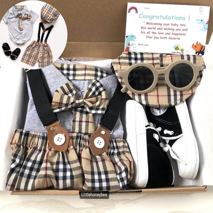 

Best Seller Hampers bayi cowok /hampers newborn /kado lahiran /kado bayi0-12bln - Grey B