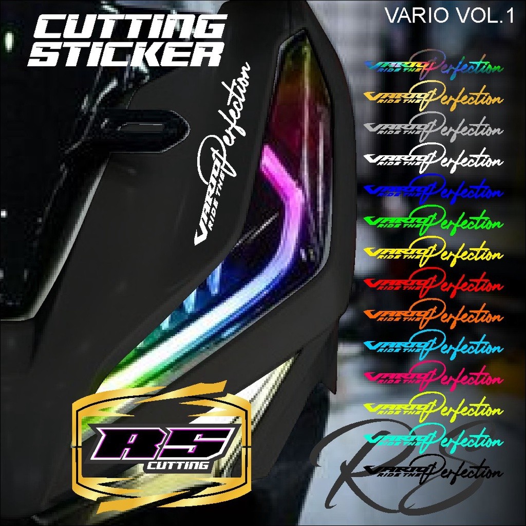 Sticker  Vario Perfection  -Cutting Stiker Lis Variasi Motor Honda Vario Signature Hologram Laser Ch