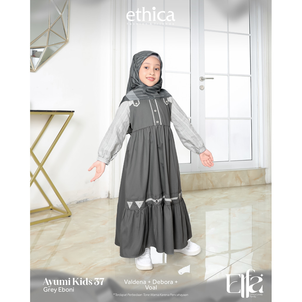 ETHICA - Sarimbit Elfa Dress Gamis Muslim Anak Perempuan Ayumi Kids 37 by Ethica