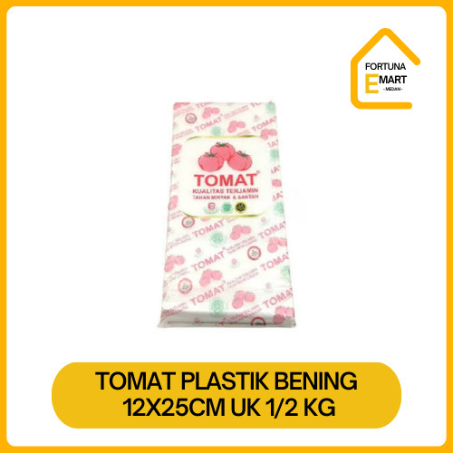 Plastik Bening Merk Tomat 12x25cm Ukuran 1/2kg - 250gr