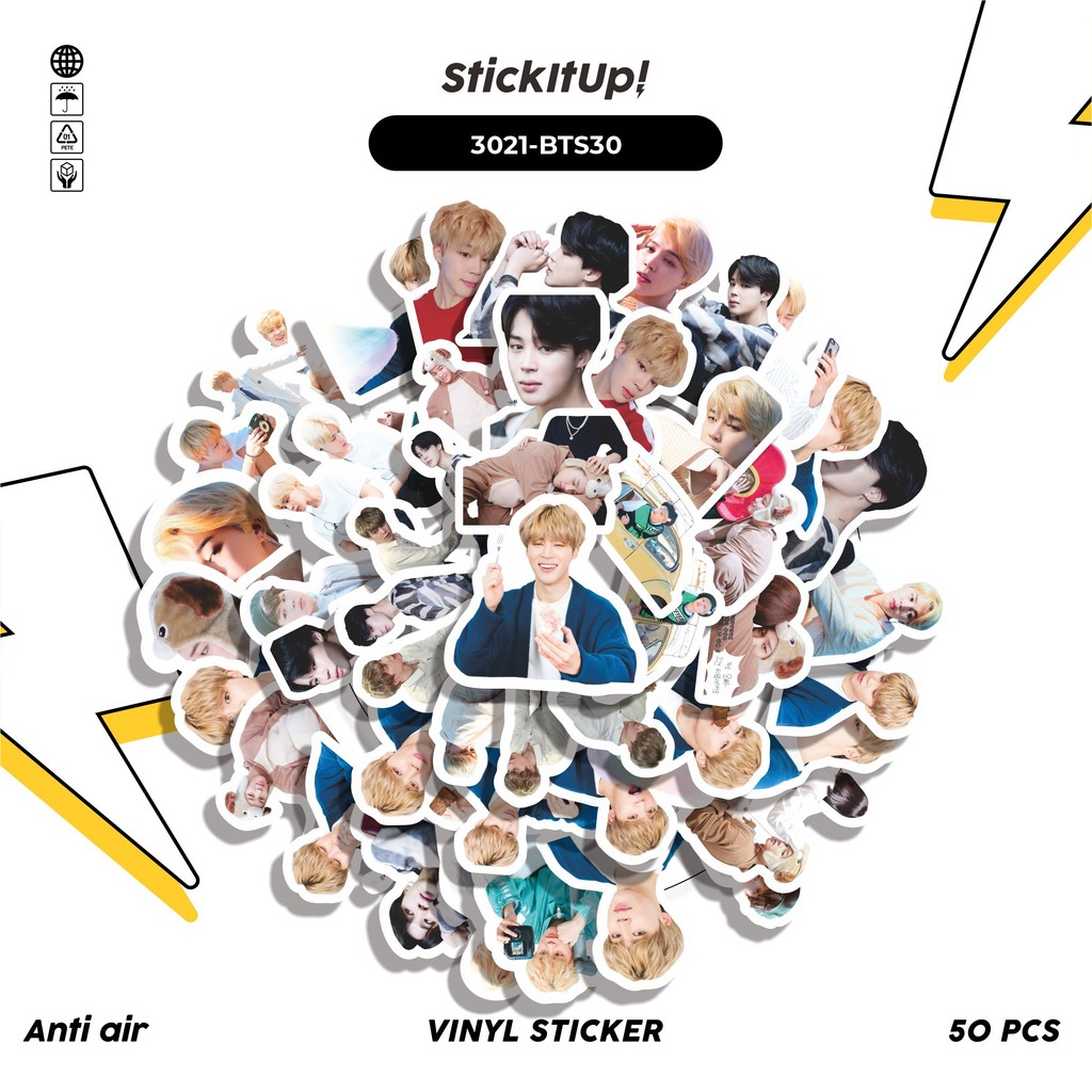 

COD✨ 50 Pcs Stiker PARK JIMIN SERIES 07 Lucu Anti Air Untuk Dekorasi Notebook Sepeda Skateboard Handphone DIY