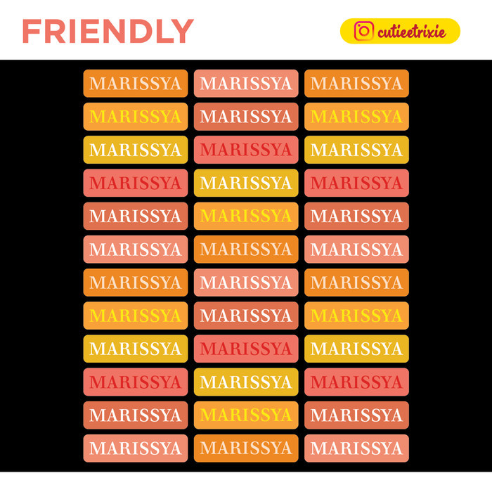 

Label Sticker Nama Anak Waterproof - POWERFUL