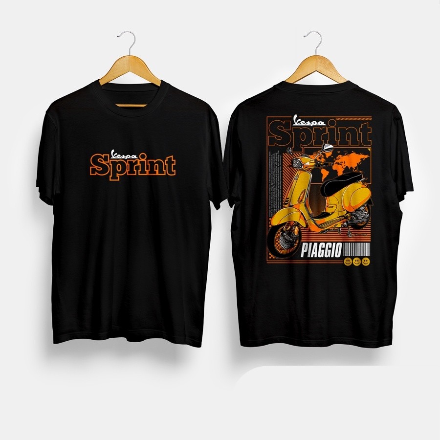 Kaos Baju Motor Vespa Sprint Matic Yellow Kaos Otomotif