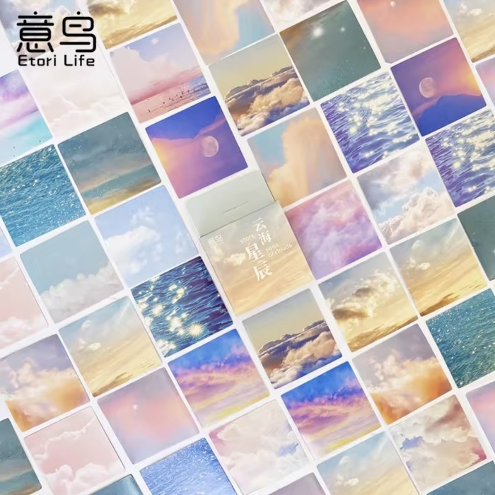 

Sticker Deco Sticker Journal Scrapbook Stiker Diary Stars Seas of Clouds