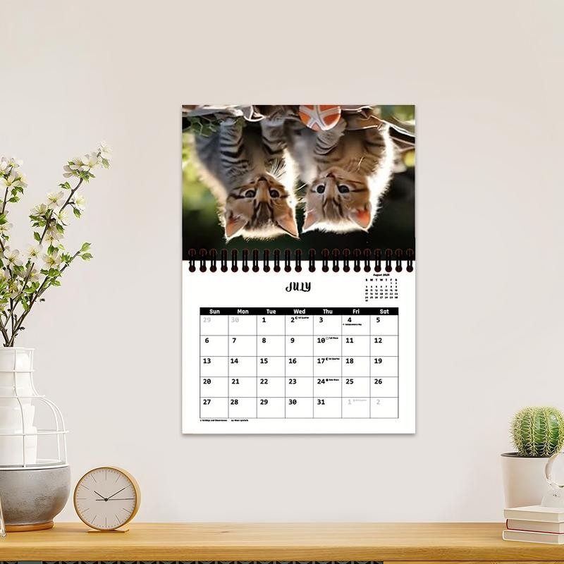 

Cats Wall Calendar 2025 Kitten Square Wall Calendar Family Planner Calendar 2024 12 Month Planner 11.22X8.27X0.2 Inches For