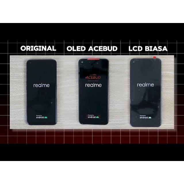 VIRAL LCD OPPO A74 4G OLED ACEBUD BLACK+TS /F19 PRO/RENO 5F/REALME 8/REALME 7 PRO (FINGERPRINT)