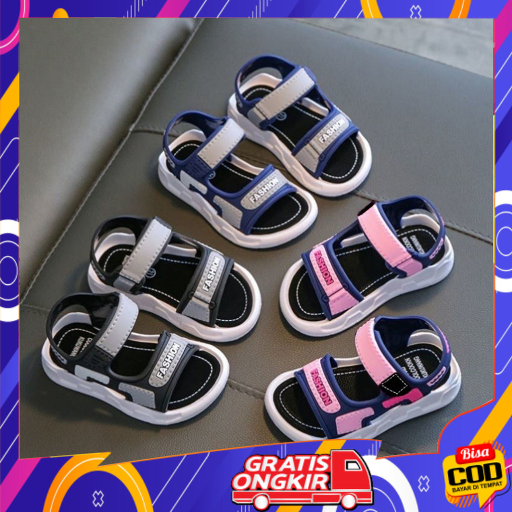 COD Sandal Gunung Sepatu Sandal Anak Laki Laki Perempuan Sendal Slop Korea Model Tali Fashion Produk