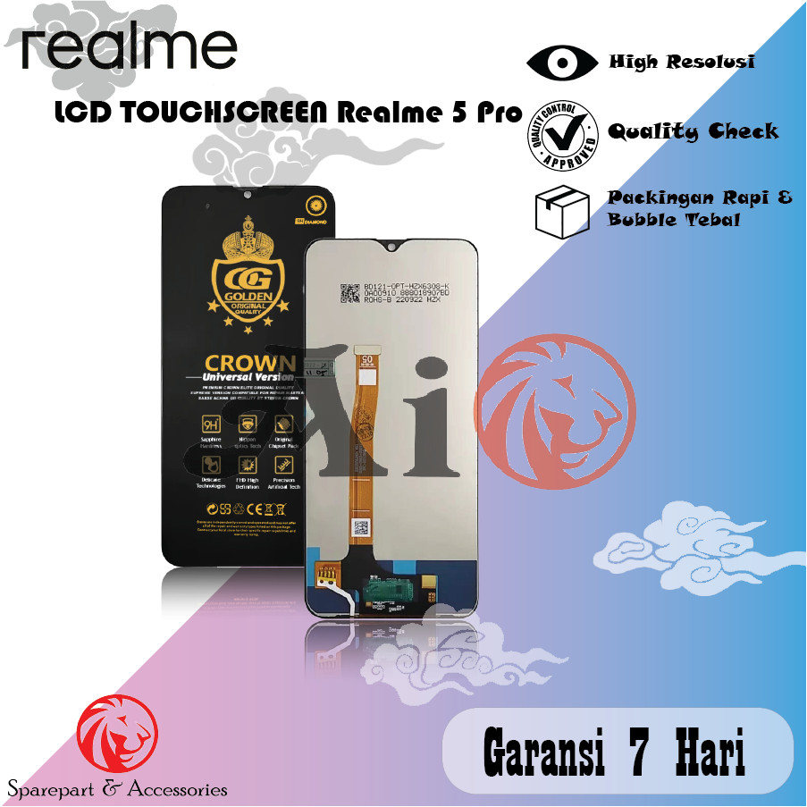 LCD TOUCHSCREEN REALME 5 PRO / REALME Q FULLSET ORIGINAL