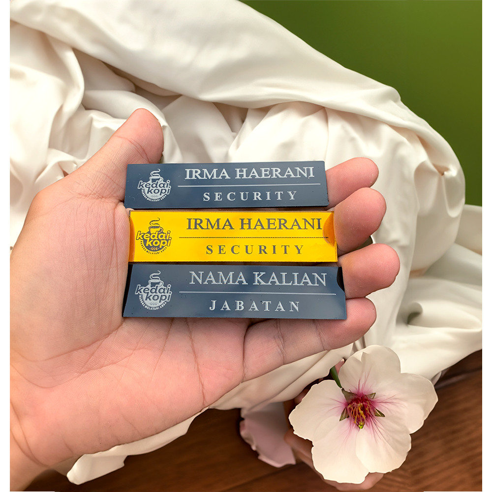

Paling Murah!! papan nama nametag nama nama dada akrilik nama dada nama sendiri