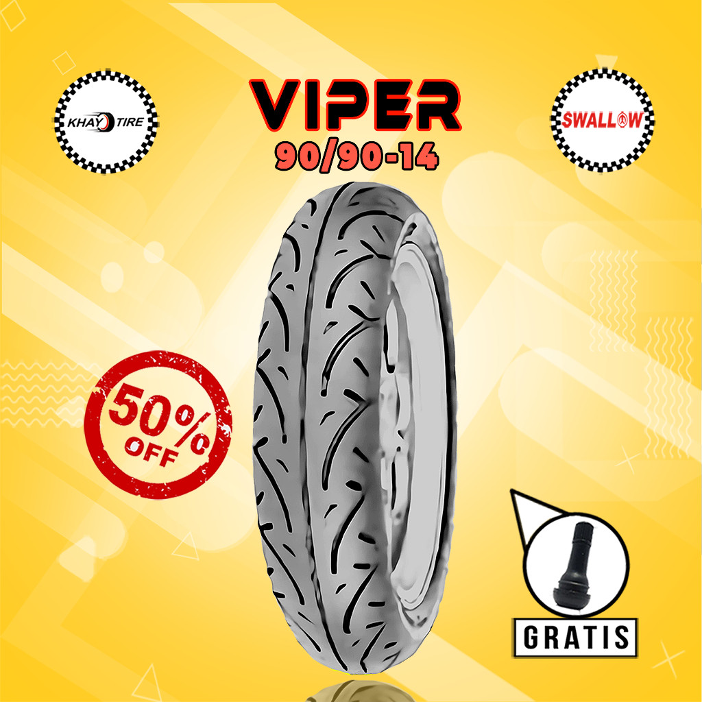 Ban Motor Matic SWALLOW VIPER 90/90 Ring 14 Tubeless