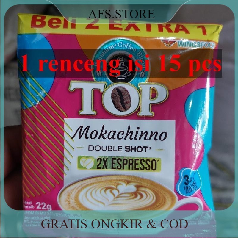 

1 Renteng Top Kopi Mokachinno, Isi 15 Piece - Nikmat dan Lezat - Coffee, Robusta