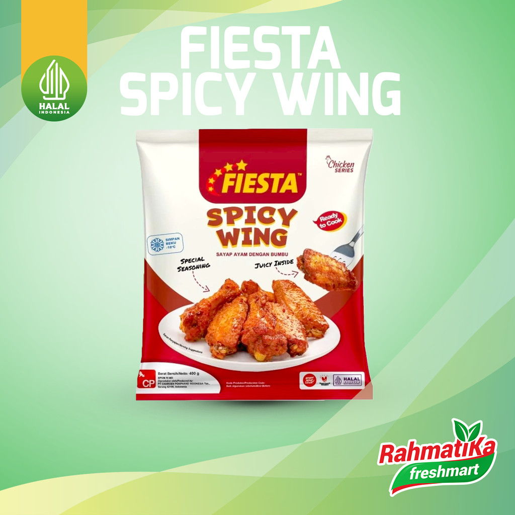 

Fiesta Spicy Wing / Sayap Ayam Dengan Bumbu Fiesta 400 gram