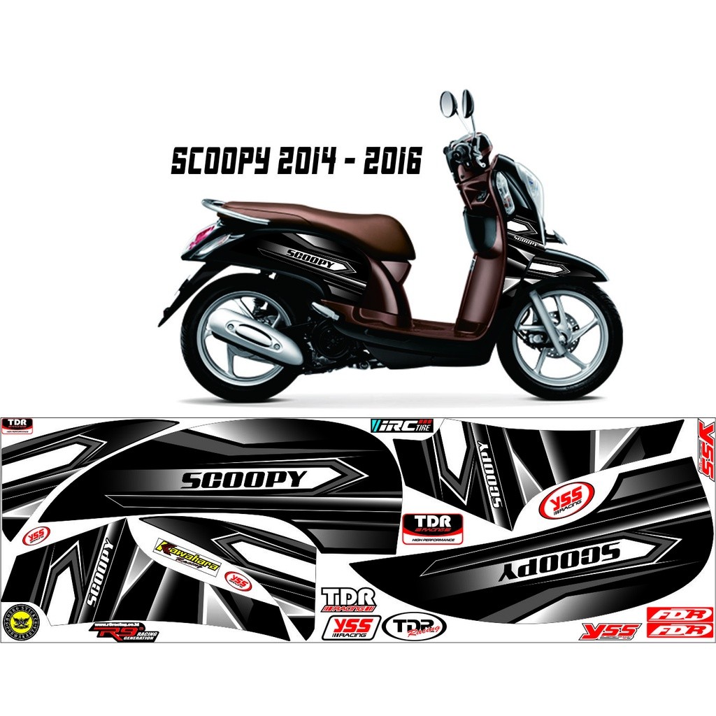 {COD} STRIPING / STIKER SIMPLE BUAT MOTOR SCOOPY FI 2013-2016 VARIASI SCOOPY FI STRIPING LIS