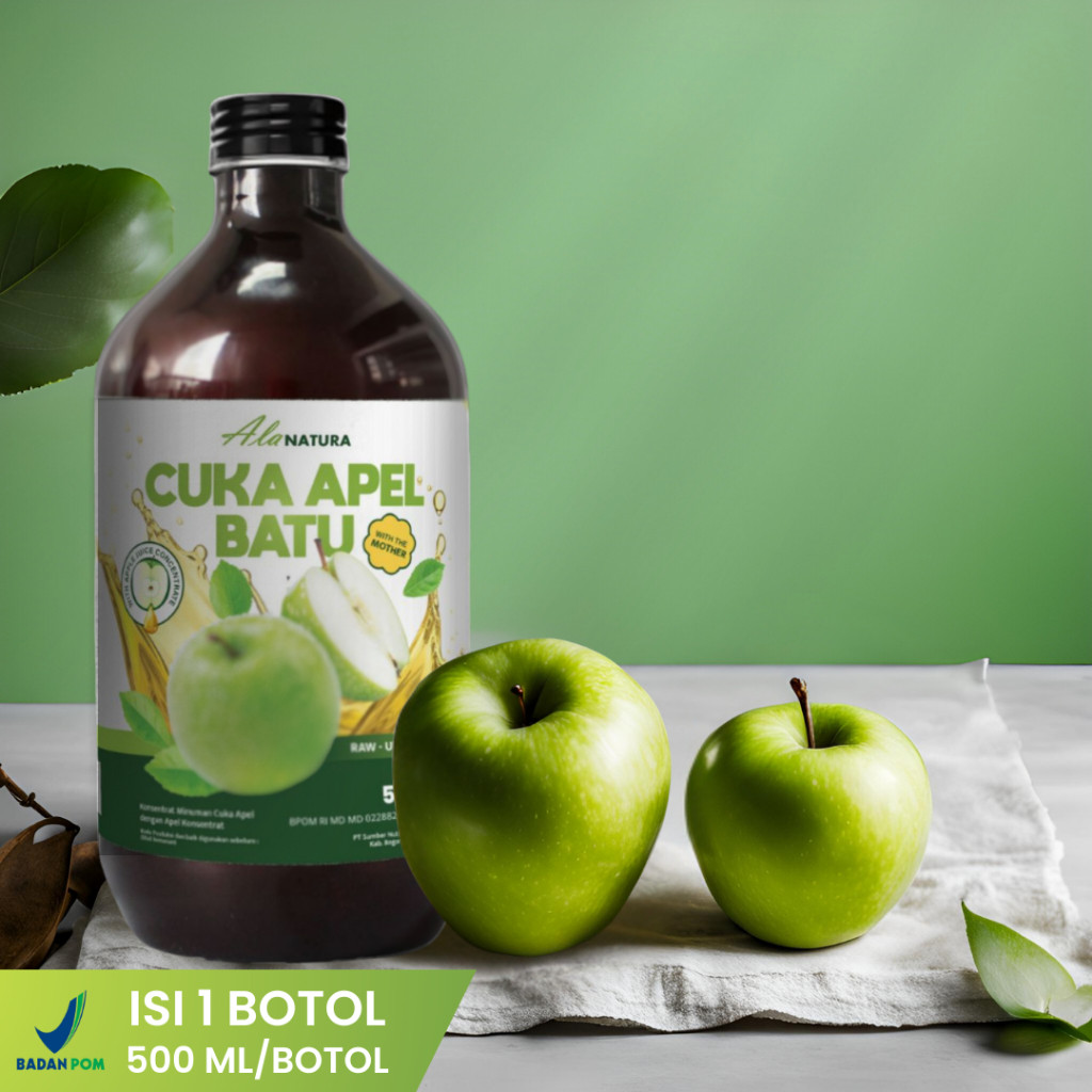 

Cuka Apel Hijau With Mother 500 ml Menurunkan Kolesterol, Diet, Membakar Lemak, Detoks & Jantung