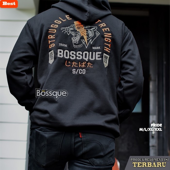 hoodie pria keren Jaket Hoodie Pria Wanita Bossque X Hexsys Pride Original Full Bordir - Pride, M