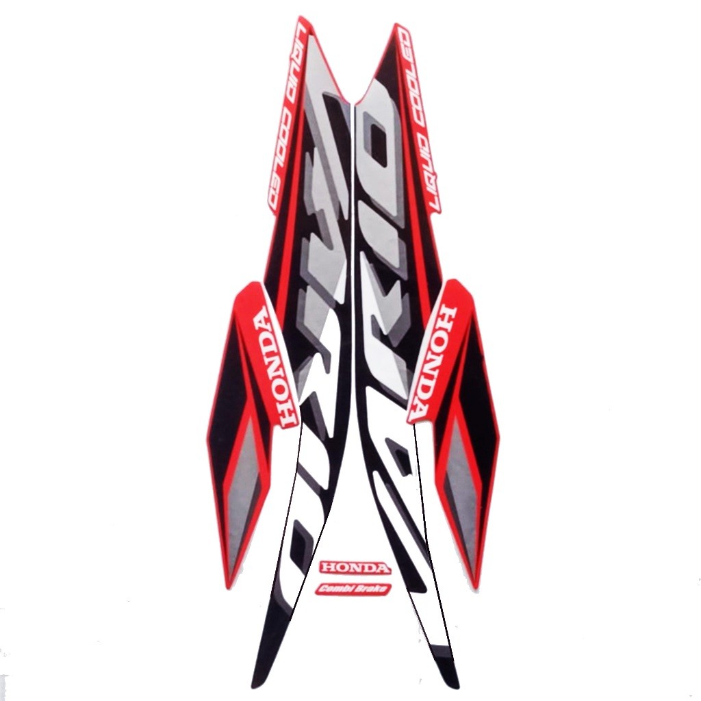 Stiker Striping Standart Honda Vario 125 2021 Merah Putih List Stiker Honda Vario 125 2021