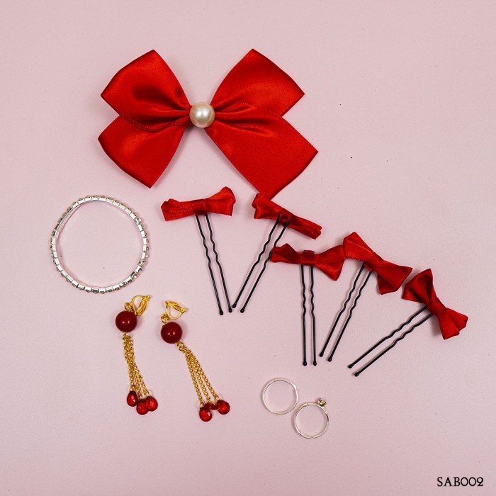Set Hemat Asesoris Pesta Wanita Jepit Cincin Gelang Sab002
