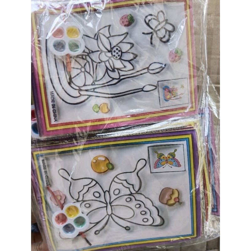 

SATUAN Lukisan Cat Air size tanggung 12 x 17 cm Bonus Kuas Tinta Mainan anak edukasi magic