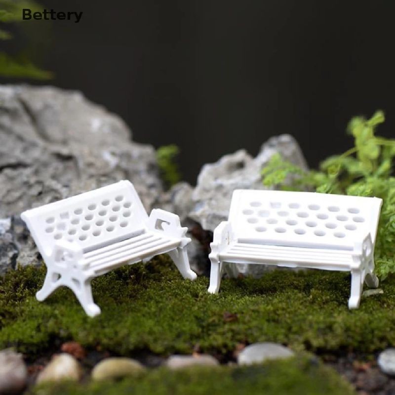 Topper Kursi Taman, Miniatur Kursi Taman, Hiasan Kue Kursi Taman, Miniatur Arsitektur Kursi Taman, H