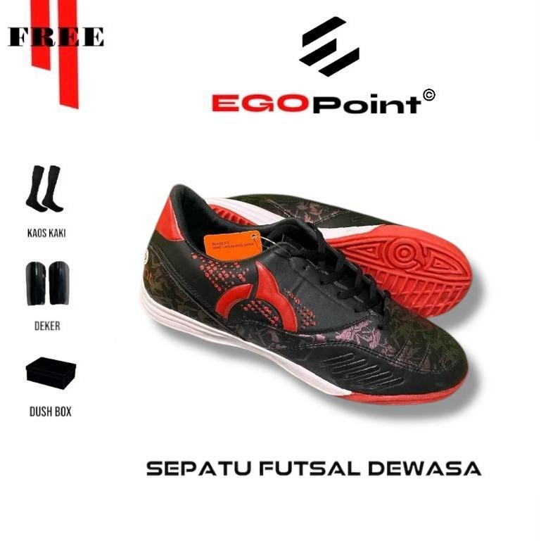 EGOPoint - Sepatu futsal ortuseight batik hitam merah Olahraga Olahraga free kaos kaki deker dan dus