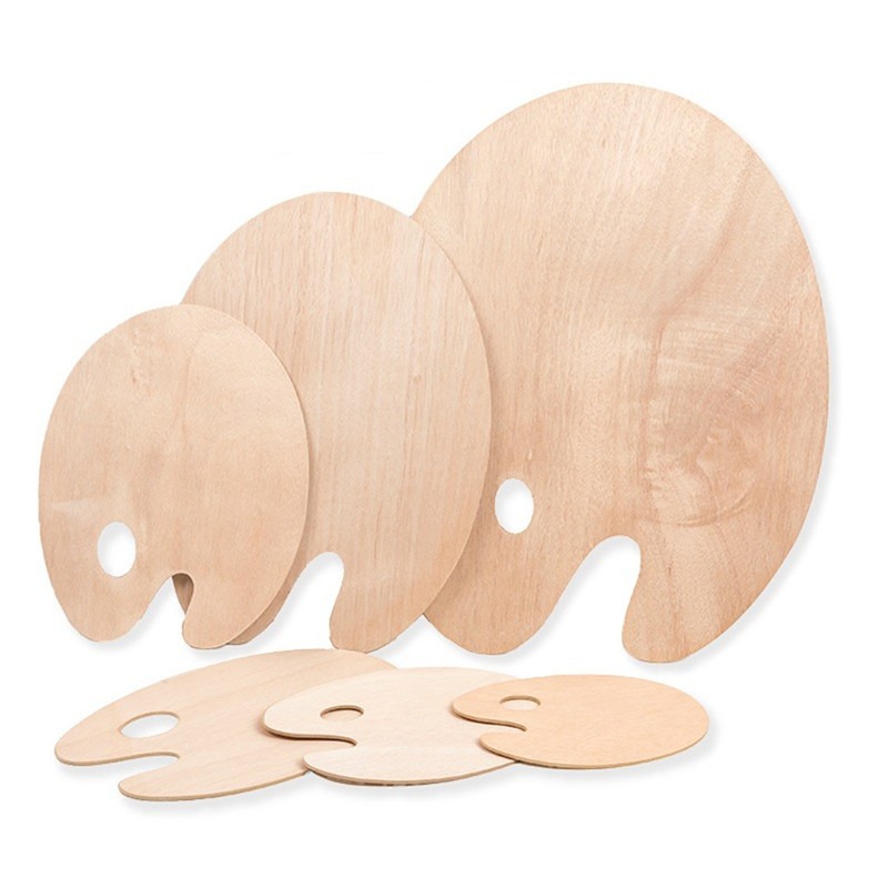 

Wood Palette Wooden Oval Painting Palette Palette With Thumb Hole