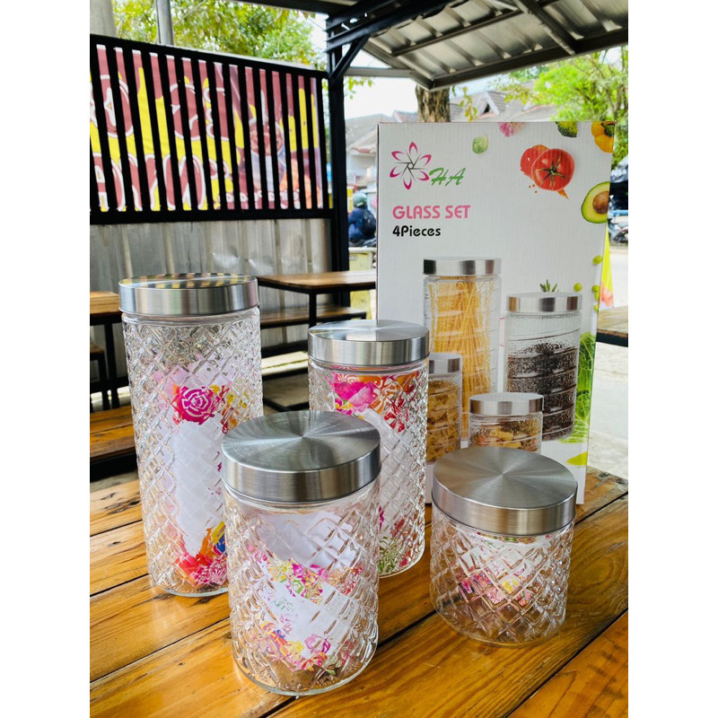 LOWESHOP.ID Toples kue kaca toples lebaran diamond toples kue kering