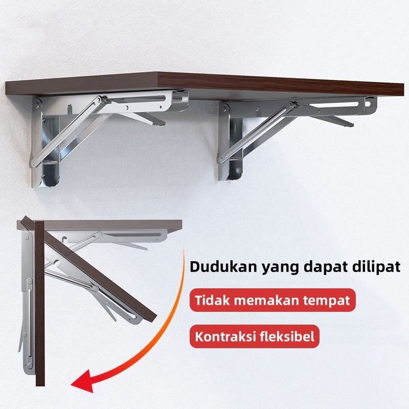 Bracket Siku Meja Lipat Dinding/Bracket Siku Lipat untuk Meja lipat/Braket Sudut Lipat L Stainless S