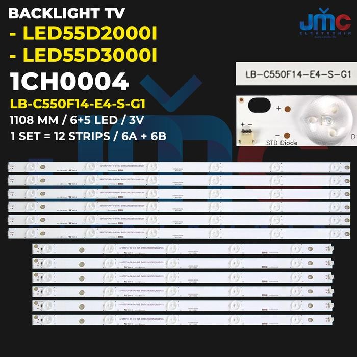 DK23 Backlight TV for 55 Inch LED55D2000i LED55D3000i 55D2000i 55D3000i LB-C550F14-E4-S-G1