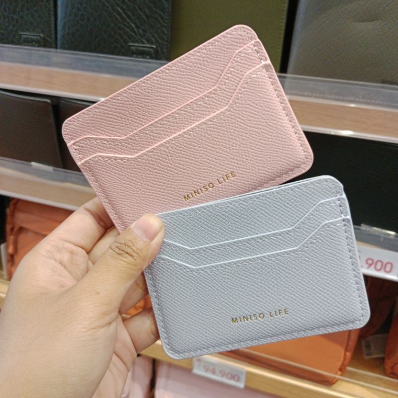 MINISO Women's Card Holder (Pink & Purple) Dompet Kartu