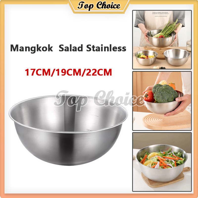 Mangkok Sup Salad Stainless Steel  / Mangkok Mangkuk Stainless Korea