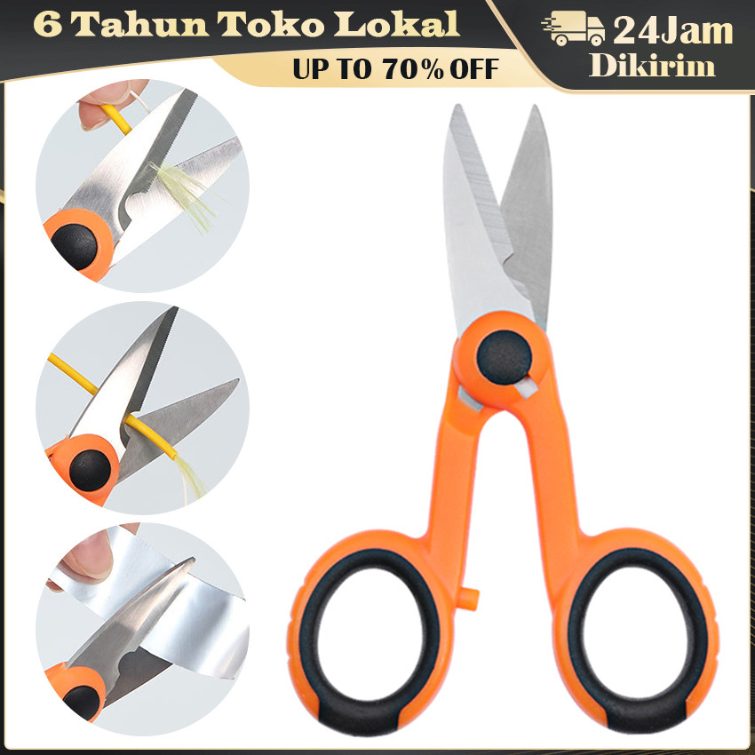 Gunting Kevlar Aramid Multifungsi / Alat Potong Tali Pancing, Kabel Listrik dan Fiber Optic dengan D