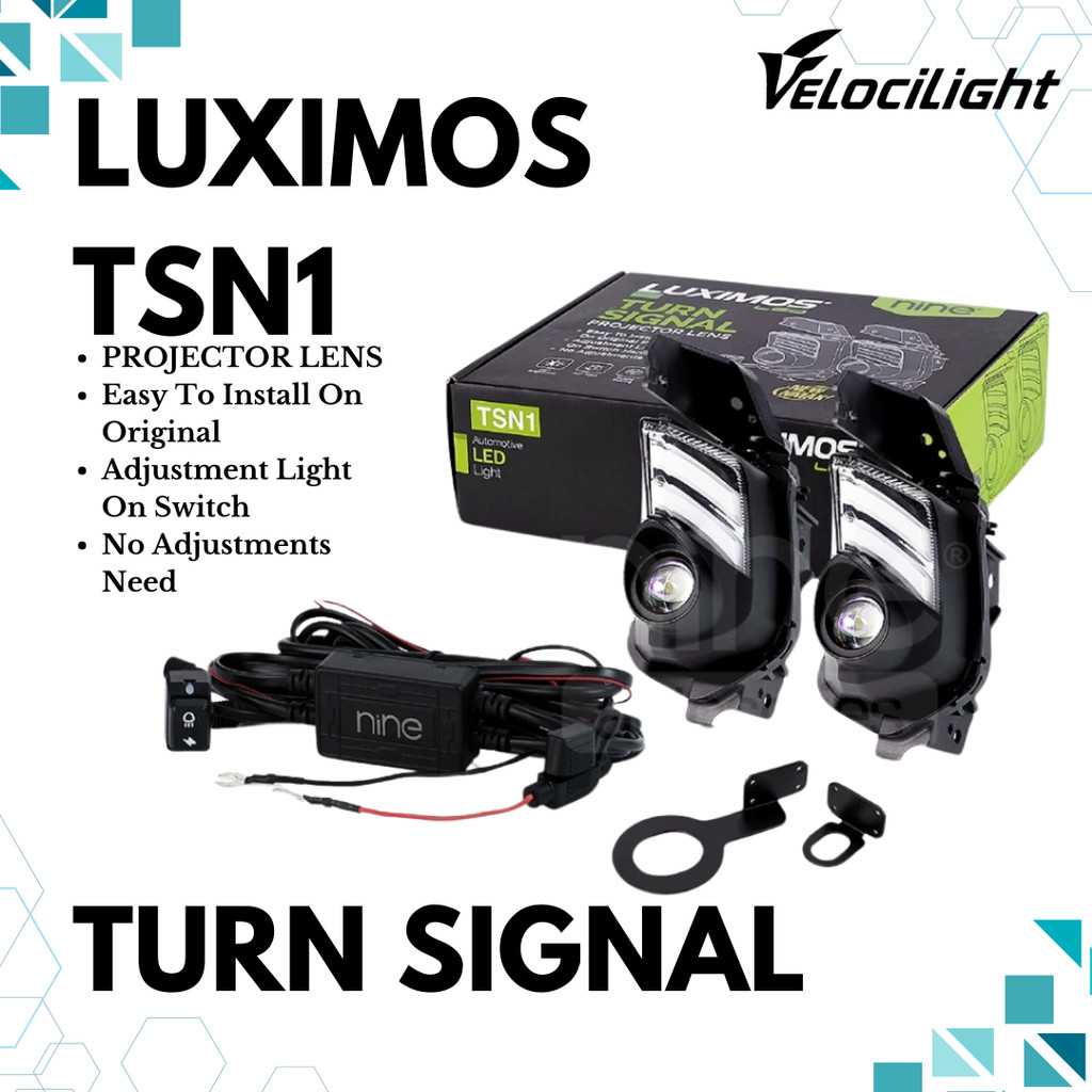 Lampu Sein Projector Lens DRL Alis Bonus Saklar NMAX NEW LED Super Terang TSN1 - LUXIMOS