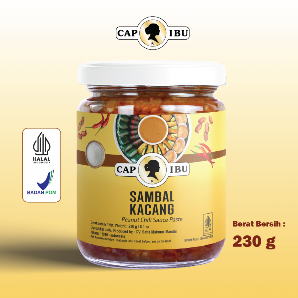

TERMURAH CAP IBU Sambal Kacang Kemasan Botol Jar