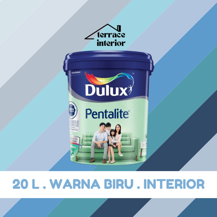 Cat Tembok Dulux Pentalite Interior 20L warna Biru Doff Matt