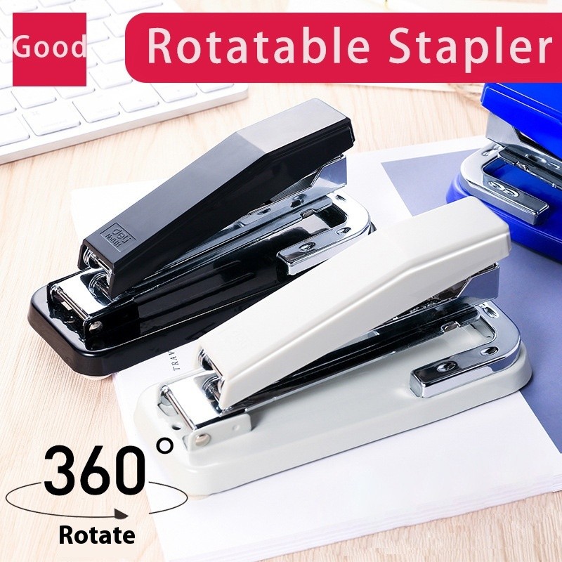 

Use 24/6 Staples Rotatable 360 Heavy Duty Stapler Effortless Long Stapler School Bookbinding Staplers Office Paper Supplies