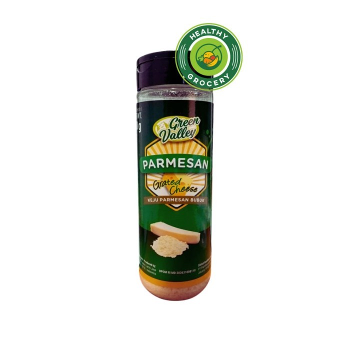 

Green Valley Parmesan Grated Cheese 200gr / Keju Parmesan Bubuk