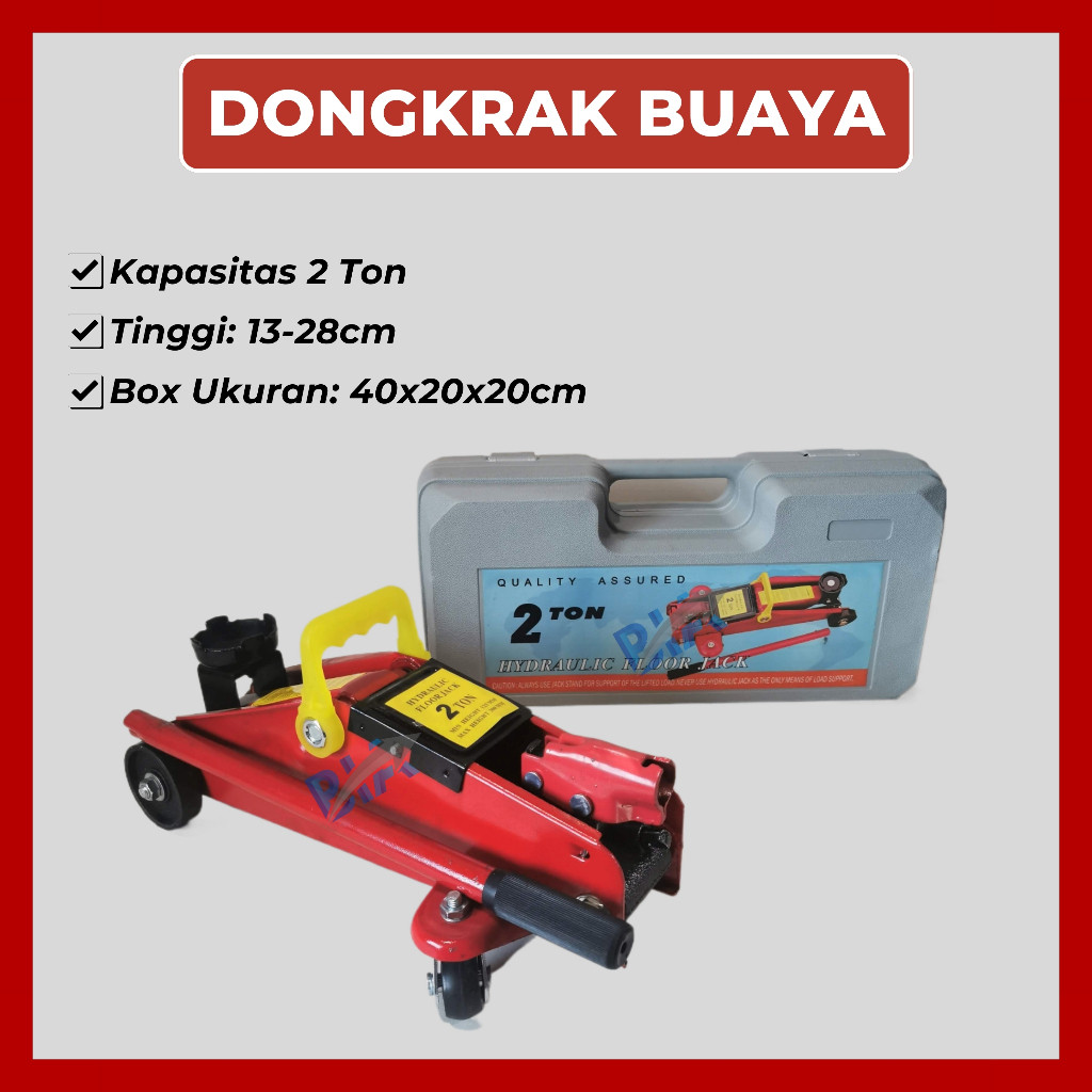Dongkrak Buaya 2 Ton Hidrolik Mobil Sedan