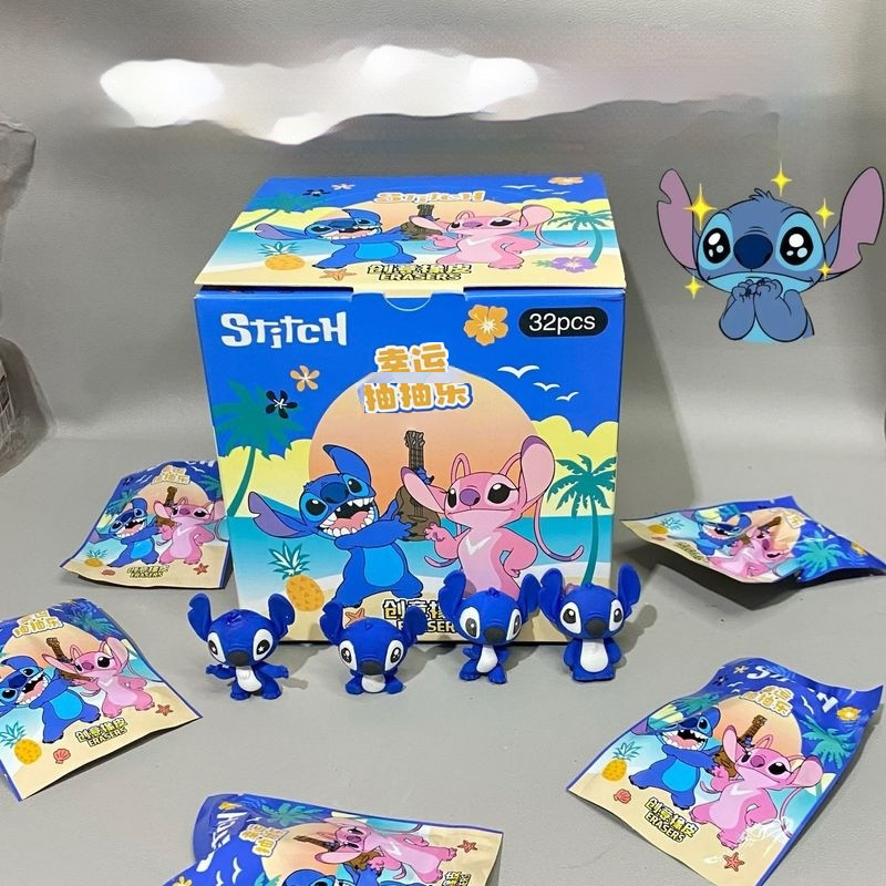 

Disney Stitch Eraser 8/32pcs Kawaii Student Stationery Cartoon 3d Blind Bag Pencil Eraser Cleaning Tools Cute School Gifts