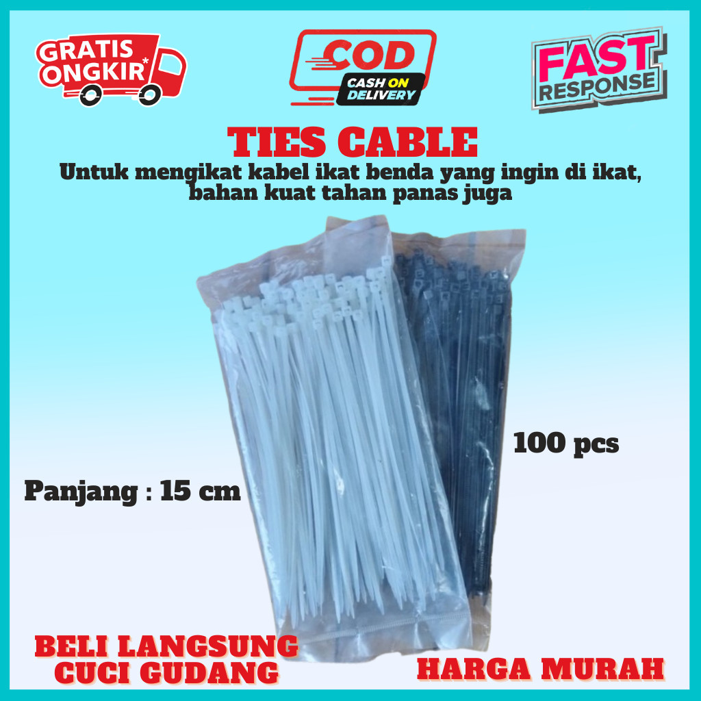 

Cable Tie / Kabel Ties 2,5 x 150 (Panjang 15 cm) isi 100 pcs