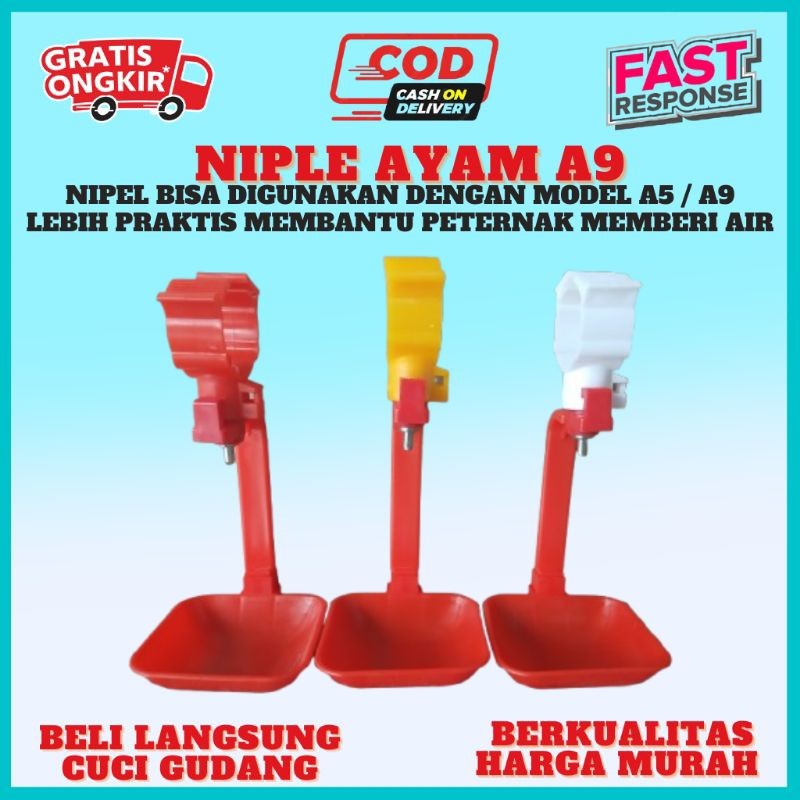 Nipel Nipple Niple Nepel Tempat minum Ayam Petelur Broiler Puyuh Layer MANGKOK STD MMM