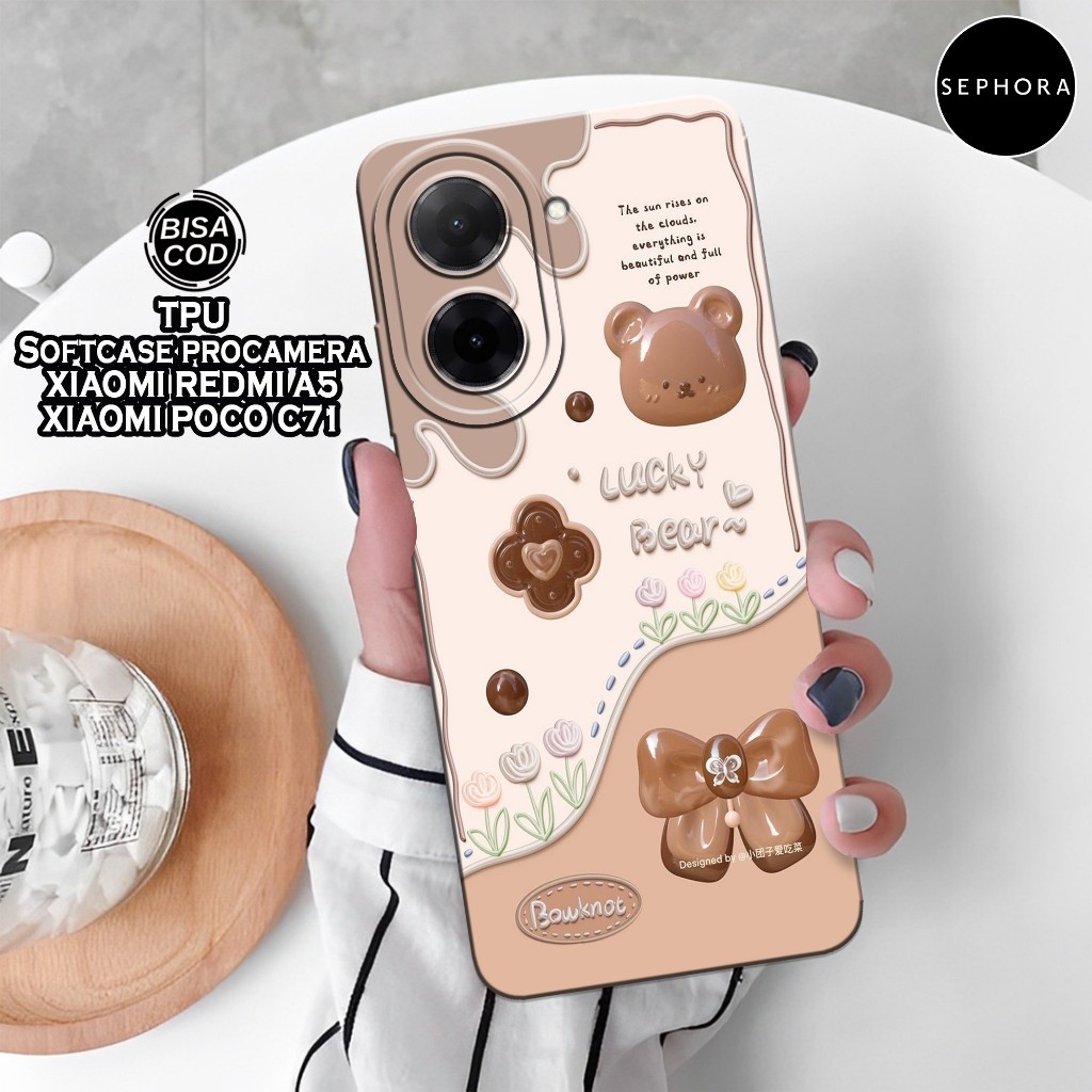 Case Xiaomi Redmi A5 4G 2025 Terbaru - Fashion Case Bear - Softcase Xiaomi Redmi A5 - Case Pro Camer
