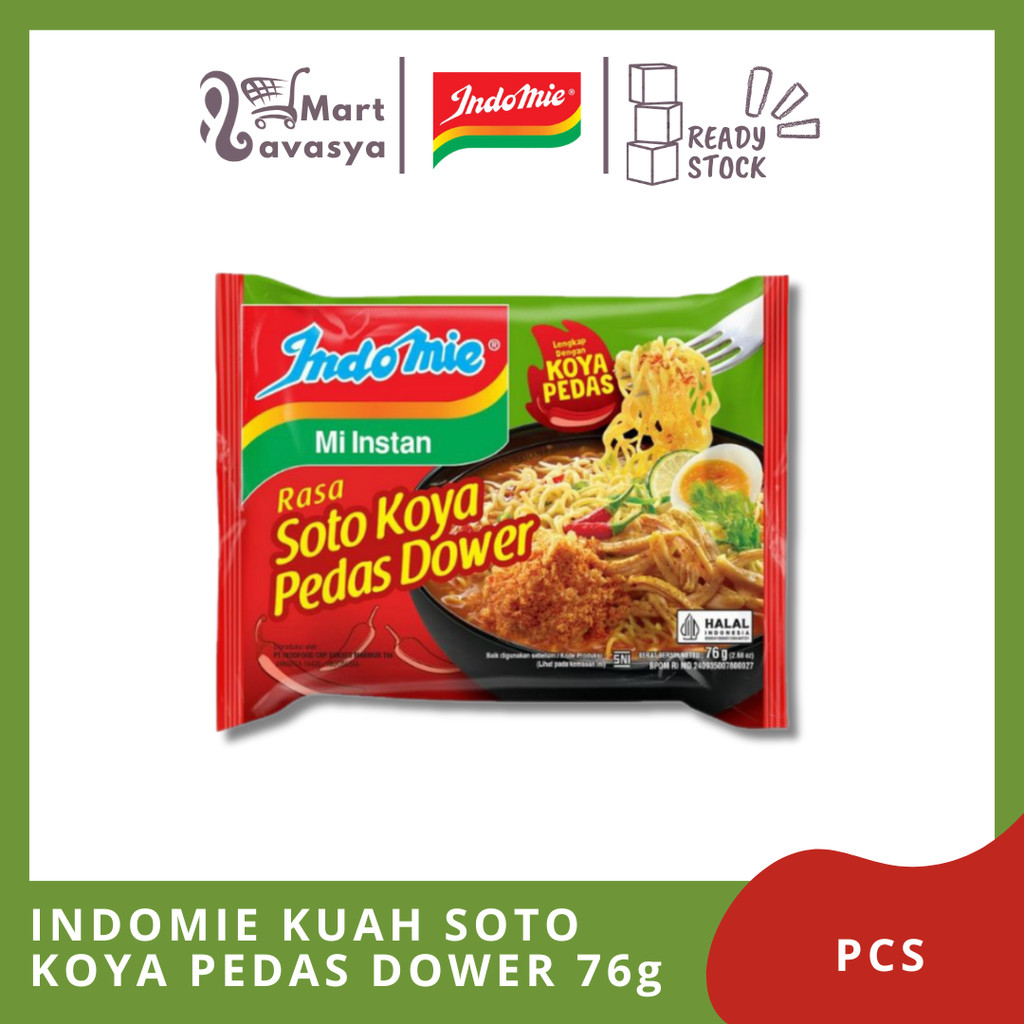 

INDOMIE MIE INSTANT SOTO KOYA DOWER PEDAS PCK 76g - 1 PCS - KOTA BANDUNG - LAVASYAMART