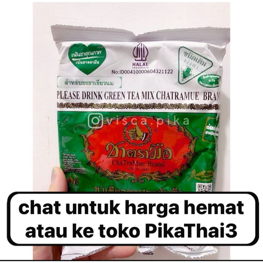 

Chatramue Green Thai Tea Original Thailand 200 Gram (BPOM)