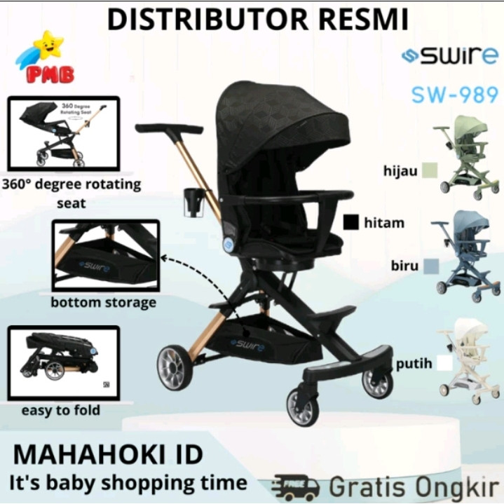 TERMURAHNEW MAGIC MICRO STROLLER TRIKE LIPAT BAOBAOHAO V3/KERETA DORONG ANAK BAYI CABIN SIZE V3